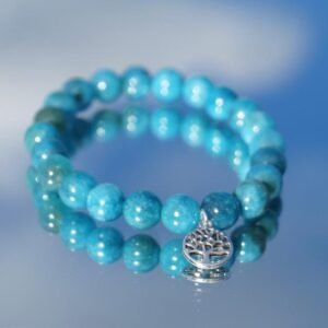 Bracelet en Apatite bleue