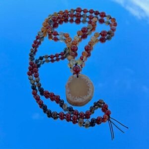 Mala en Cornaline et Agate rouge