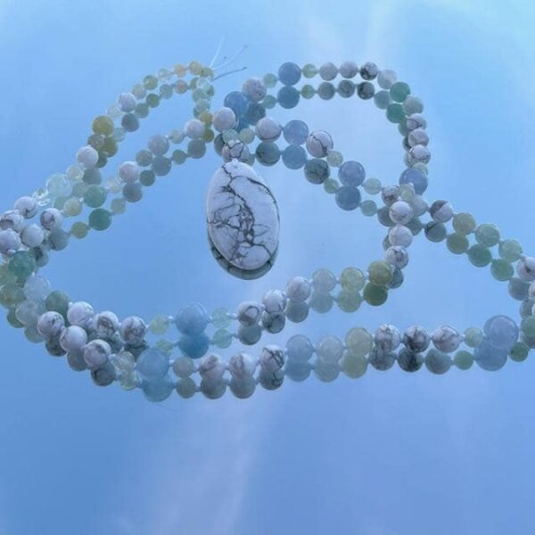 Mala en Howlite et Aigue-marine – Image 4