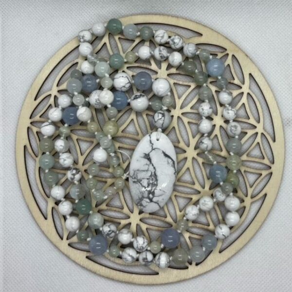 Mala en Howlite et Aigue-marine – Image 3