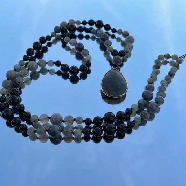 Mala en Labradorite et Tourmaline – Image 3